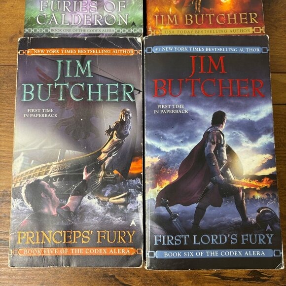 Jim Butcher Codex Alera Series 4 Paperback Books 1,2,5,6 Furies Calderon Academ - Picture 8 of 9